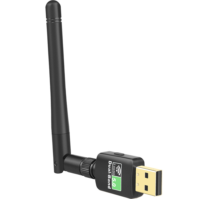 Двохдіапазонний Wi-Fi/Bluetooth USB‑адаптер U&P WB702 600M Black (SHT-WB702-BK)