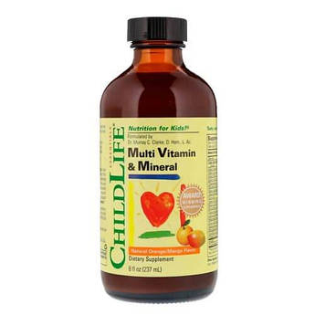 Комплекс мультивітамінів для дітей, ChildLife Essentials Multi Vitamin & Mineral 237 мл