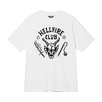 Біла футболка Hellfire Club Stranger Things футболки Дуже дивні справи унісекс