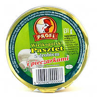 Паштет польский с курицой и грибами Profi Pasztet, 131г (таблетка), Польша,