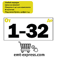 Наклейки на поштові ящики або шафу. Самоклейні цифри номера та літери на наявність або під замовлення