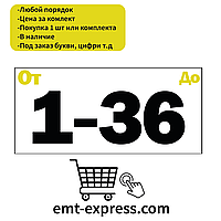 Наклейки на почтовые ящики или шкаф. Самоклеящиеся цифры номера и буквы в наличие или под заказ