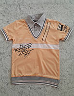 Рубашка-обманка с коротким рукавом для мальчиков 116,122,128,134 роста