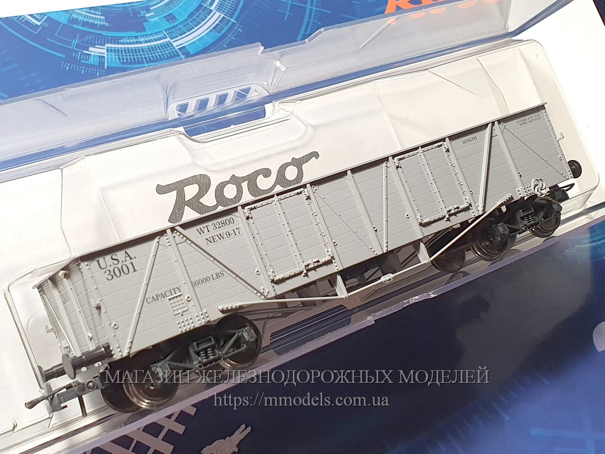 Модель 4х осного напіввагону американських жд USATC, масштабу 1/87, H0/Roco 76318