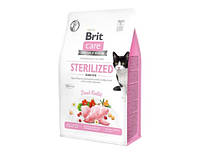 Сухой корм для стерилизованных котов Брит Кеа) Brit Care Sterilized Sensitive чувствительным пищеварением 400г
