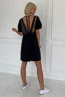 Платье женское льняное нарядное 3327-02 Черный