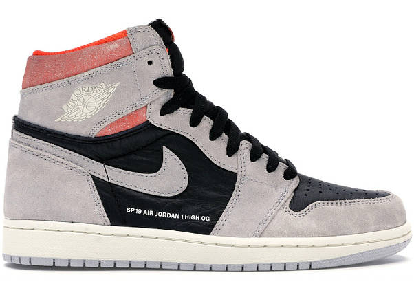 Кроссовки Nike Air Jordan 1 Retro High Neutral Grey Hyper Crimson - 555088-018, фото 1