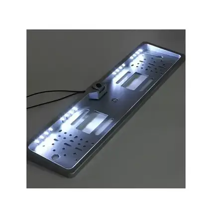 Тримач номерів Вбудована камера заднього огляду LED-підсвітка Рамка для номера, фото 1