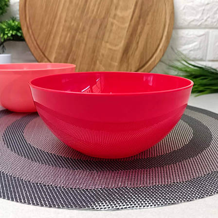 Кругла миска із харчового пластику 1.2 л, фото 1