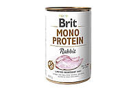 Влажный корм для собак консервы Брит (Brit Care) Mono Protein с Кроликом 400г