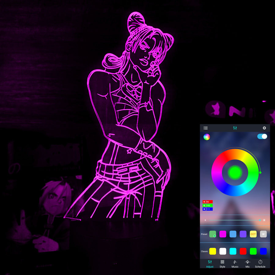 Акриловий світильник-нічник керування з телефона Джолин Куджо 2 tty-n001800