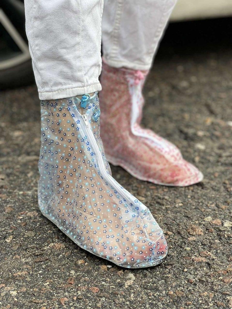 Чохли для взуття від дощу та бруду дитячі, дорослі бахіли антидощ 401 розмір 41 XXL