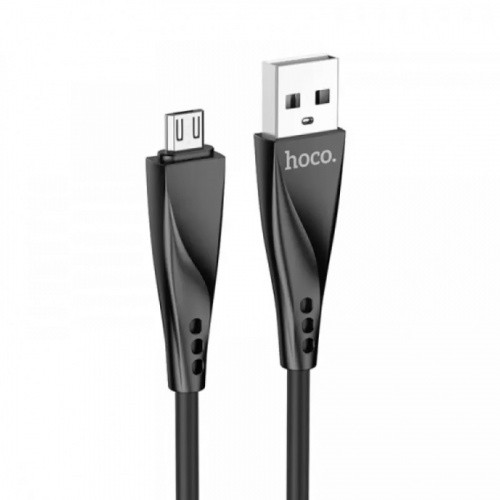 Кабель Hoco DU16 USB - MicroUSB 2.4A/1m (Чорний)