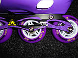 Ролики RS16057L-V (Фіолетові) р. 35-39, метал.рама, колеса PU, 3 кольори, фото 2
