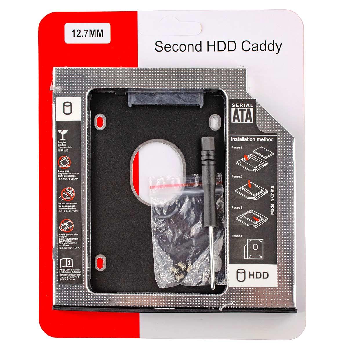 Кишеня-адаптер Optibay Second HDD Caddy 12.7 mm (SATA SSD/HDD замість SATA CD/DVD)
