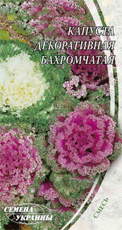 Насіння квітів Капуста декоративна "Бахромчата", однорічна, 0.3 г, "Насіння України", Україна.