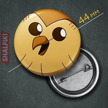 "Сичик (Совиний дім / Owl house)" значок круглий на булавці Ø44 мм