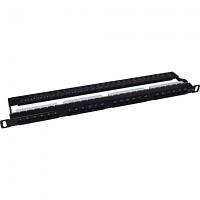 Патч-панель 19" 24xRJ-45 STP cat.5e, 0.5U, with cable organizer Molex (KD-PP41-STP-C5e-24P-0.5U)