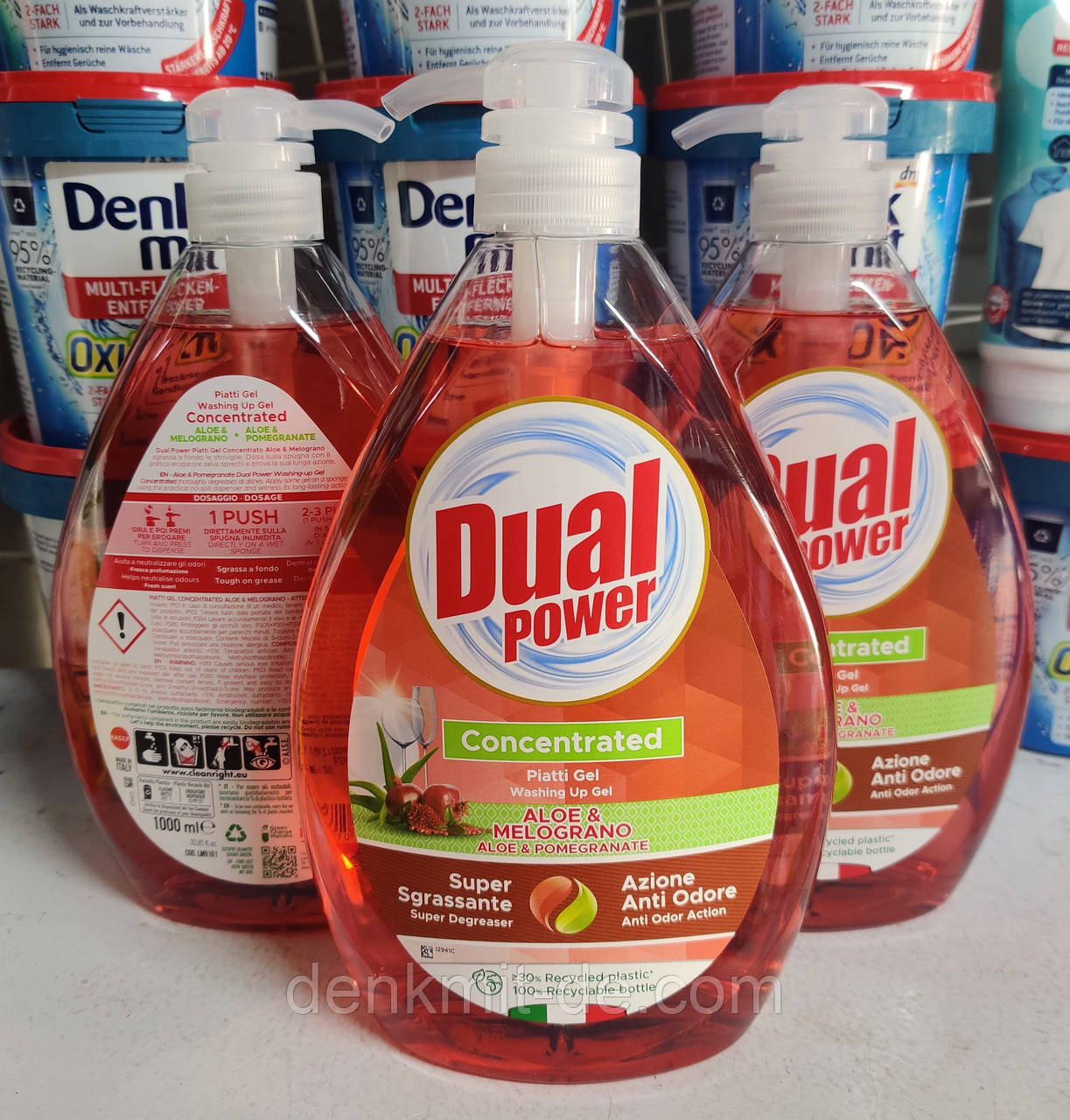 Засіб для миття посуду Dual power Aloe and Melograno 1000 мл Італія