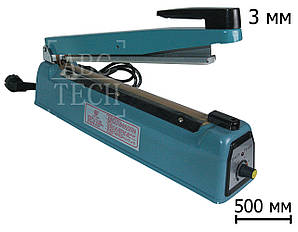 Ручний зварювач імпульсного нагріву FS-500 IRON Алюмінієвий корпус Довжина шва 50см Настільний зварювач ABC Tech