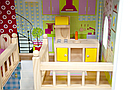 Ляльковий будиночок дерев'яний з меблями дитячий ігровий трохповерховий будиночок для ляльок і пупсів Вілла Верона + LED підсвітка, фото 5