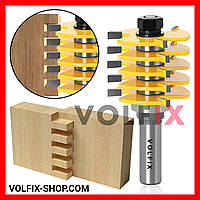Наборная фреза VOLFIX FZ-120-520 d12 mm для сращивания (микрошип) (макрошип) по длине и ширине по дерев