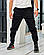 Карго з кишенями чоловічі чорні | Штани весняні осінні ЛЮКС якості, фото 4