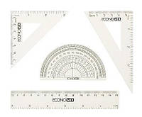 Набор линеек Economix, 4 предмета (15 см), пластик, прозрачный