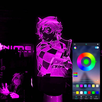 Акриловий світильник-нічник керування з телефона Камадо Танджіро tty-n001807, фото 1