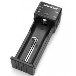 Зарядний пристрій для акумуляторів LIITOKALA Lii-100C |1 канал/Ni-Mh/Li-ion/USB/PowerBank/LED| Чорний