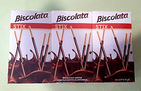 Палички Biscolata Stix у молочному шоколаді 40 г 12 штук Уцінка терміни