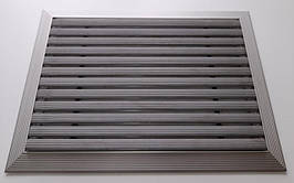 Решітка придверна Льон сіра з рамкою 60х40см, комплект