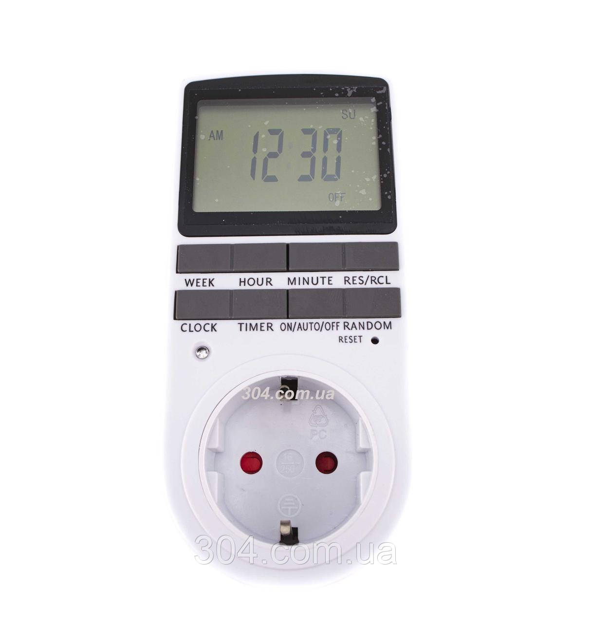 Електронний тижневий таймер, розумна розетка 220V, фото 1