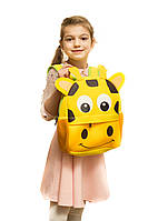 Рюкзак дошкольный TOCHANG Жираф веселый желтый водонепроницаемый ультралегкий система AIR MAX унисекс 6-10 лет
