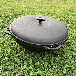 Казан чавунний "Сітон" 12 л азіатський із чавунною кришкою (Кз12ч)