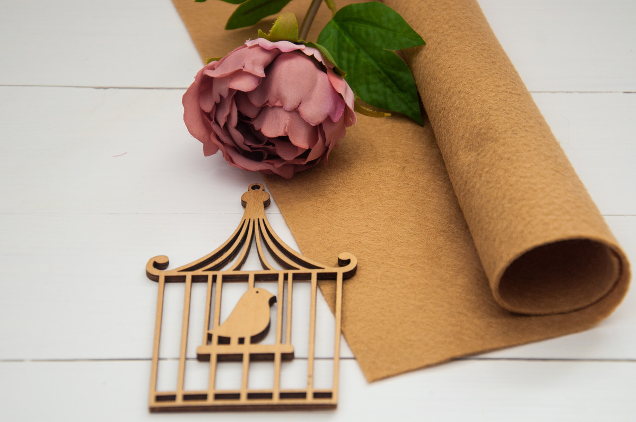 Фетр американський м'який 1,5 мм для рукоділля і творчості 44*30см  0626 Beige Бежевий, фото 1