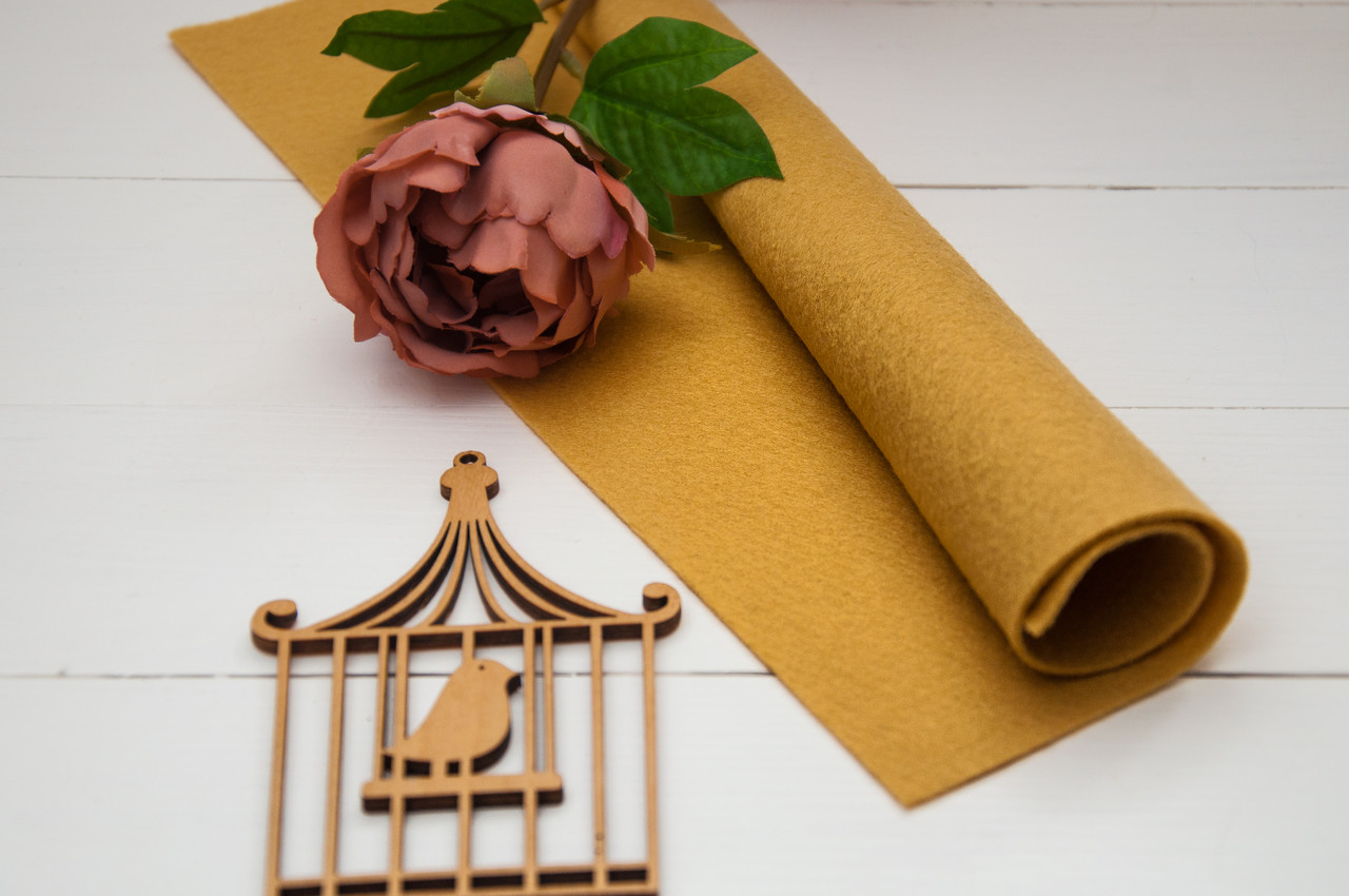 Фетр американський м'який 1,5 мм для рукоділля і творчості 22*30см 0438 Euphoric Gold Ейфорічний золотий, фото 1