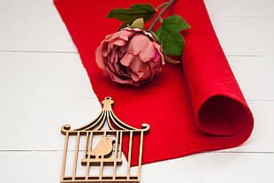 Фетр американський м'який 1,5 мм для рукоділля і творчості 92*91см  0938 Bright Red Яскравий червоний