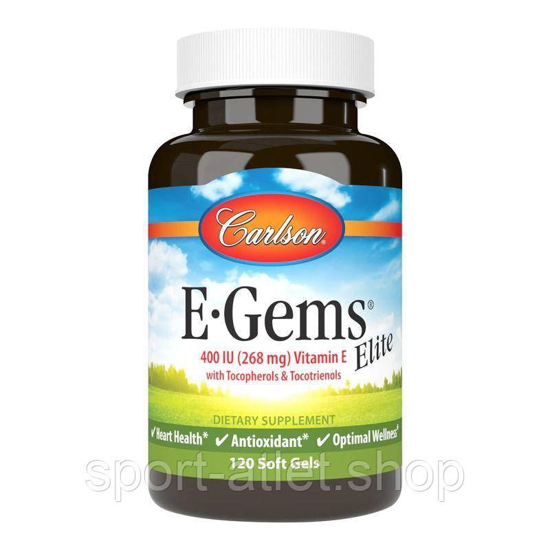 Вітаміни та мінерали Carlson Labs E-Gems 400 IU Elite, 120 капсул