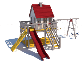 Дитячий ігровий комплекс Будиночок Принцеси 930x530 см (Kidigo ТМ)