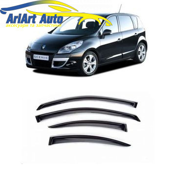 Дефлектори вікон Renault Scenic/Grand III 2009-2016 (скотч) ACRYL-AUTO