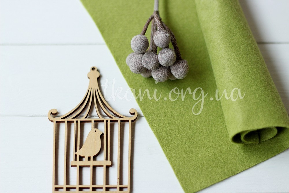 Фетр американський м'який 1,5 мм для рукоділля і творчості 92*91см  0729 Pea Soup Гороховий суп, фото 1