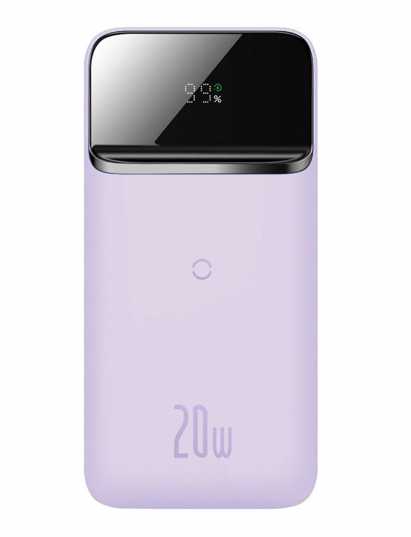 УМБ Power Bank (зовнішній акумулятор) Baseus з безпровідною зарядкою 10000 мАг Ліловий (PPCX010005)