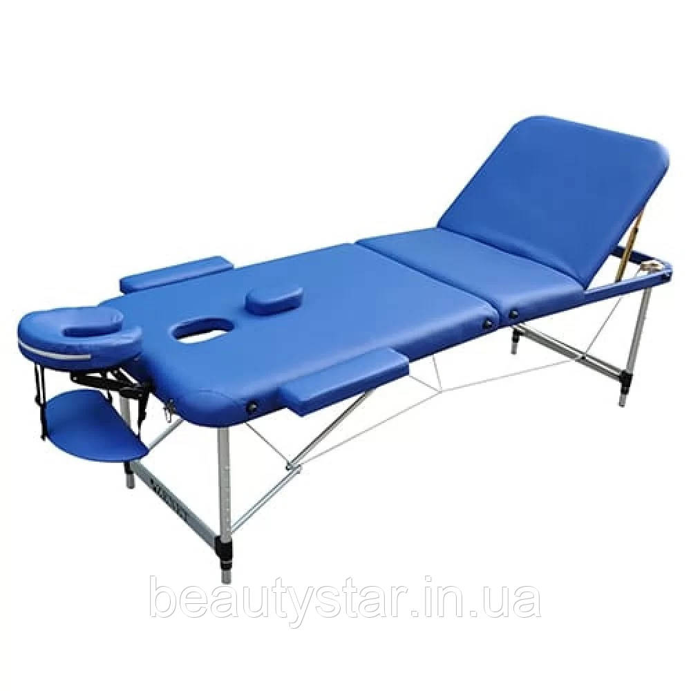 Массажный стол переносной трехсекционный стол для массажа для косметолога кушетка 1049M NAVY BLUE (185*70*61) - фото 1 - id-p1592647615