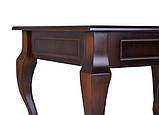 Дерев'яний журнальний стіл зі склом Рим-2 (горіх темний), фото 2