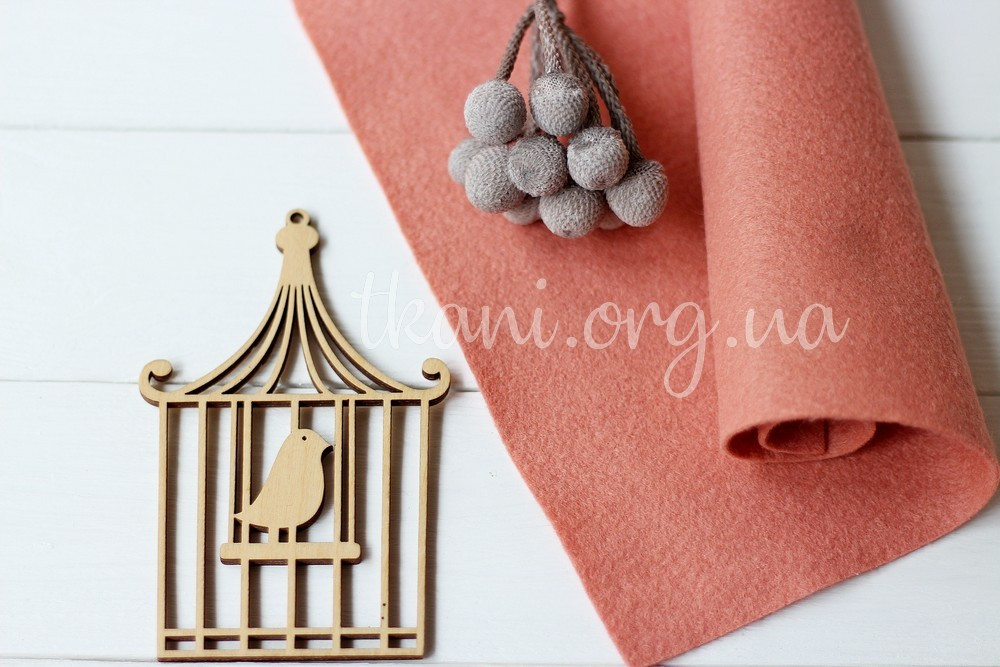 Фетр американський м'який 1,5 мм для рукоділля і творчості 22*30см 0945 Pink Grapefruit Рожевий грейпфрут, фото 1
