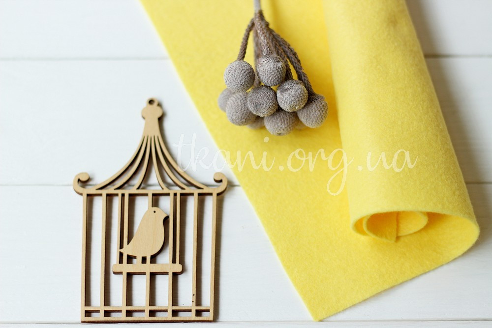 Фетр американський м'який 1,5 мм для рукоділля і творчості 92*91см 0415 Banana Cream Банановий крем, фото 1