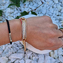 Жіночий позолочений браслет із грецьким візерунком "Меандр" | Позолота 18к | Медичне золото Xuping, фото 3