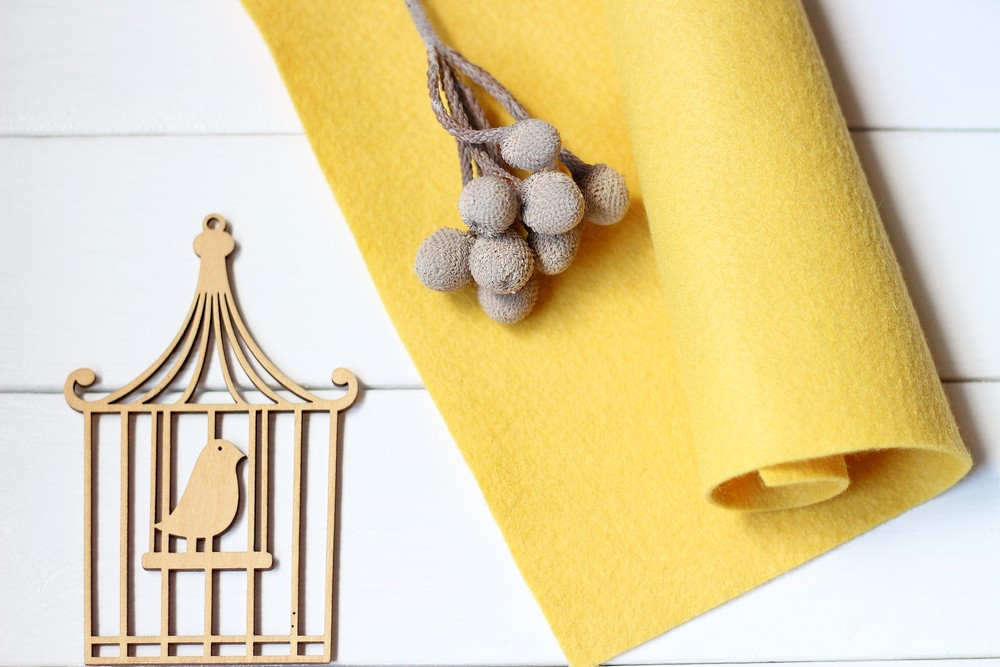 Фетр американський м'який 1,5 мм для рукоділля і творчості 44*30см 0424 Mellow Yellow Стиглий жовтий, фото 1