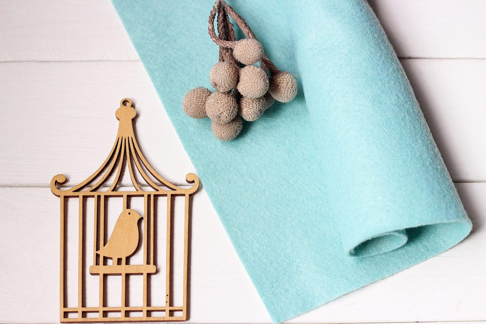 Фетр американський м'який 1,5 мм для рукоділля і творчості 22*30см 0510 Baby blue Дитячий блакитний, фото 1